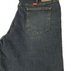 Wrangler Relaxed Fit Jeans Dark Blue Mens 40x30